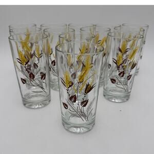 Set/6 Vintage Tumblers Coolers in Autumn Harvest by Taylor Smith & Taylor (TS&T)
